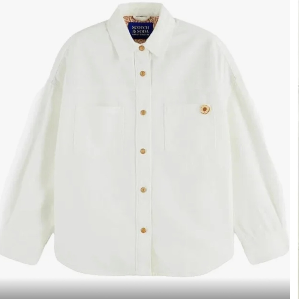 Scotch & Soda Women’s Summer Jacket In White Beach